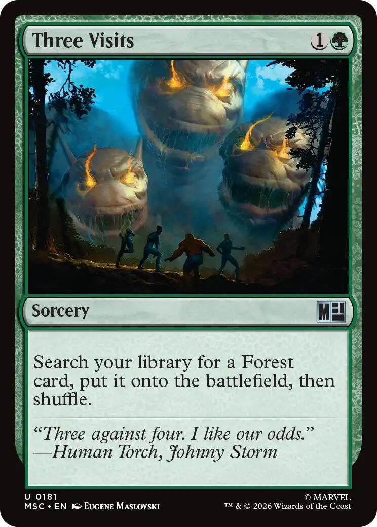 Image for Three Visits (181) (Commander: Marvel Super Heroes) - Magic: The Gathering