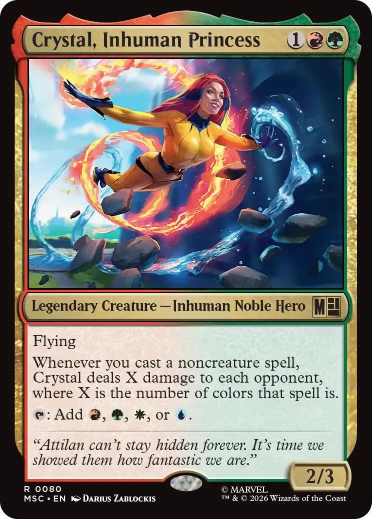 Image for Crystal, Inhuman Princess (80) (Commander: Marvel Super Heroes) - Magic: The Gathering