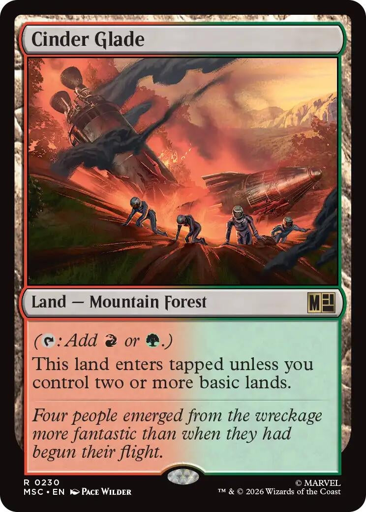Image for Cinder Glade (Surge Foil) (230) (Commander: Marvel Super Heroes) - Magic: The Gathering
