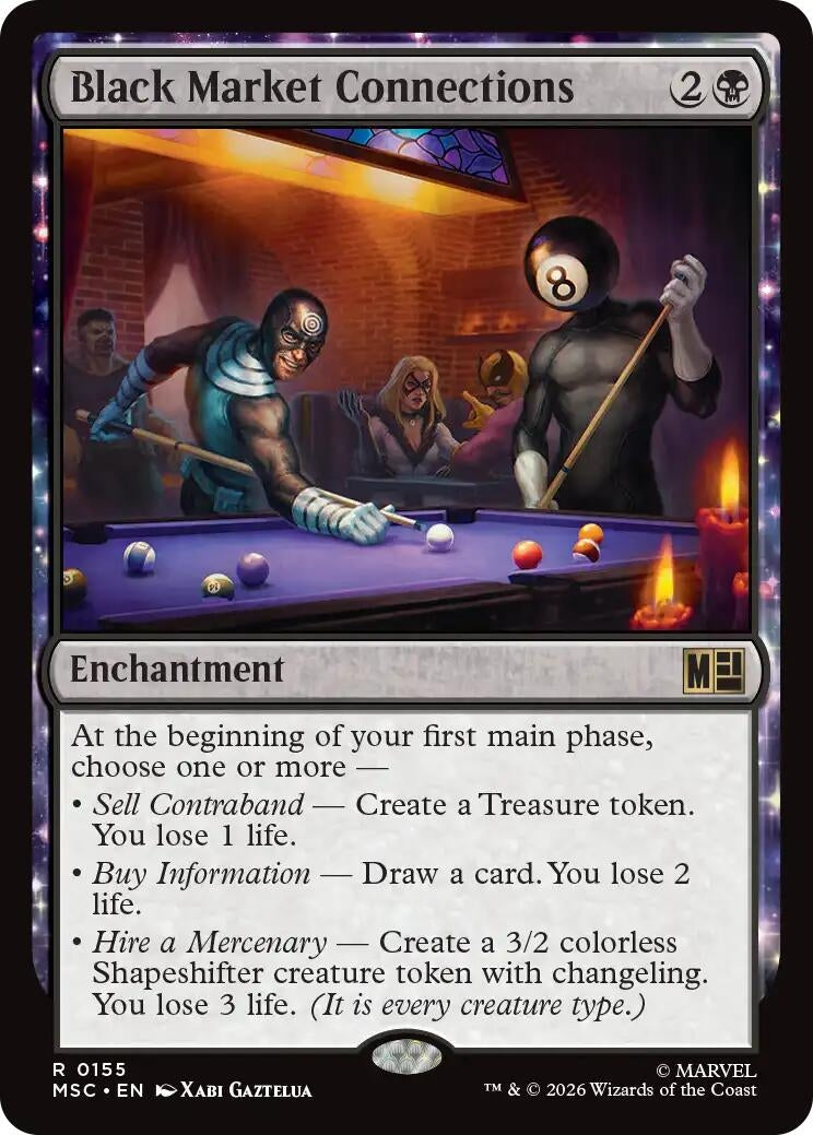 Image for Black Market Connections (Surge Foil) (155) (Commander: Marvel Super Heroes) - Magic: The Gathering