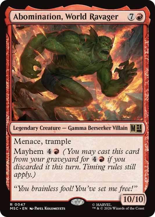 Image for Abomination, World Ravager (47) (Commander: Marvel Super Heroes) - Magic: The Gathering