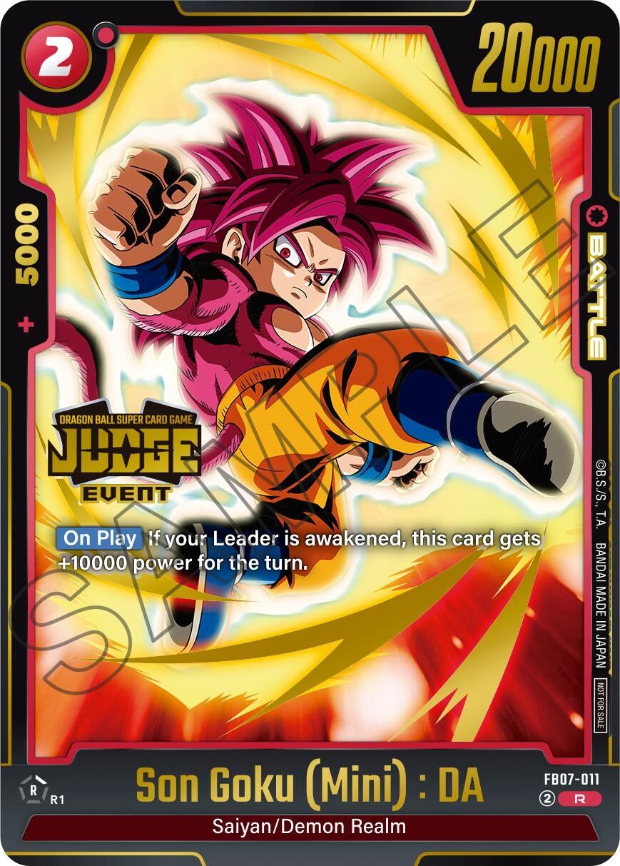 Image for Son Goku (Mini) : DA (Judge Pack (Event Judge) 05) (FB07-011) (Tournament and Championship Promos) (DBSFW_TPR) - Dragon Ball Super: Fusion World