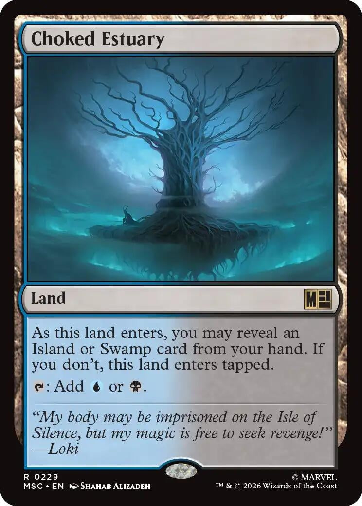 Image for Choked Estuary (Surge Foil) (229) (Commander: Marvel Super Heroes) - Magic: The Gathering