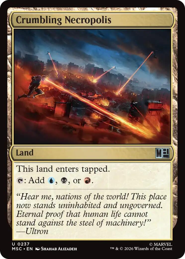 Image for Crumbling Necropolis (Surge Foil) (237) (Commander: Marvel Super Heroes) - Magic: The Gathering
