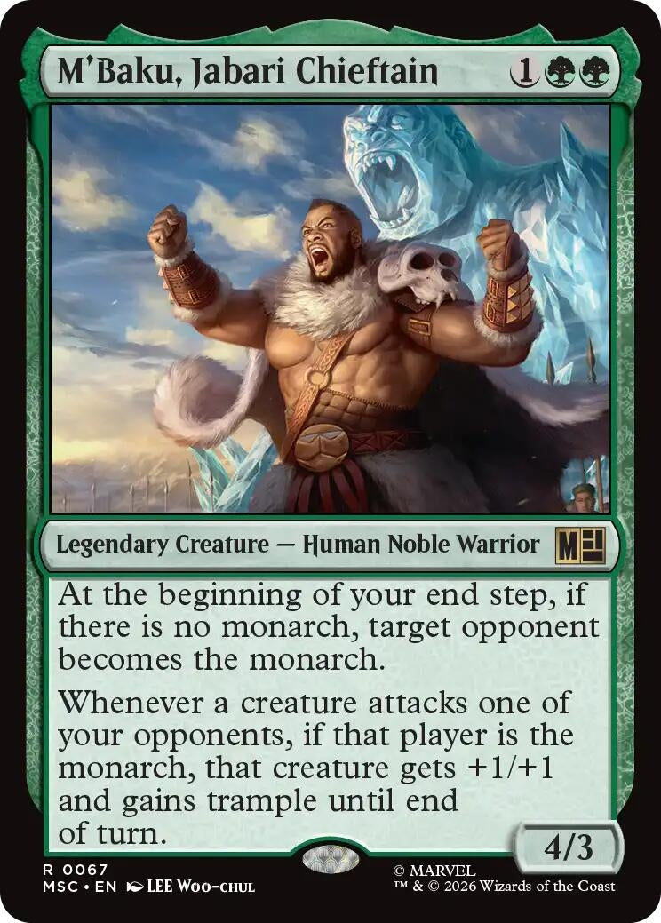 Image for M'Baku, Jabari Chieftain (67) (Commander: Marvel Super Heroes) - Magic: The Gathering