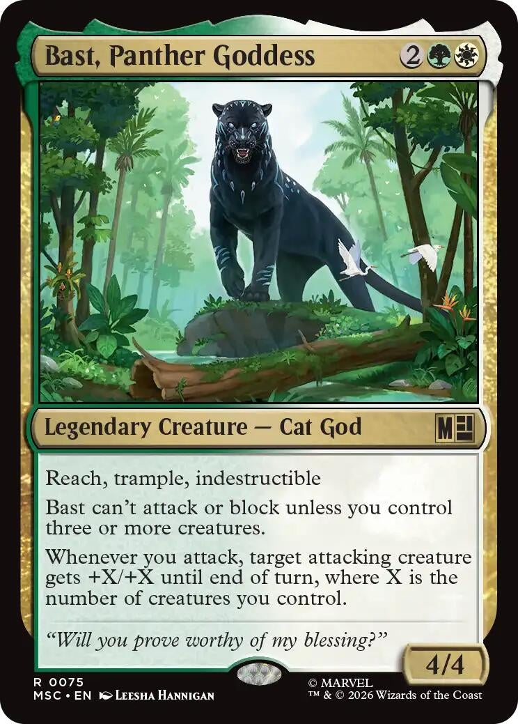 Image for Bast, Panther Goddess (75) (Commander: Marvel Super Heroes) - Magic: The Gathering