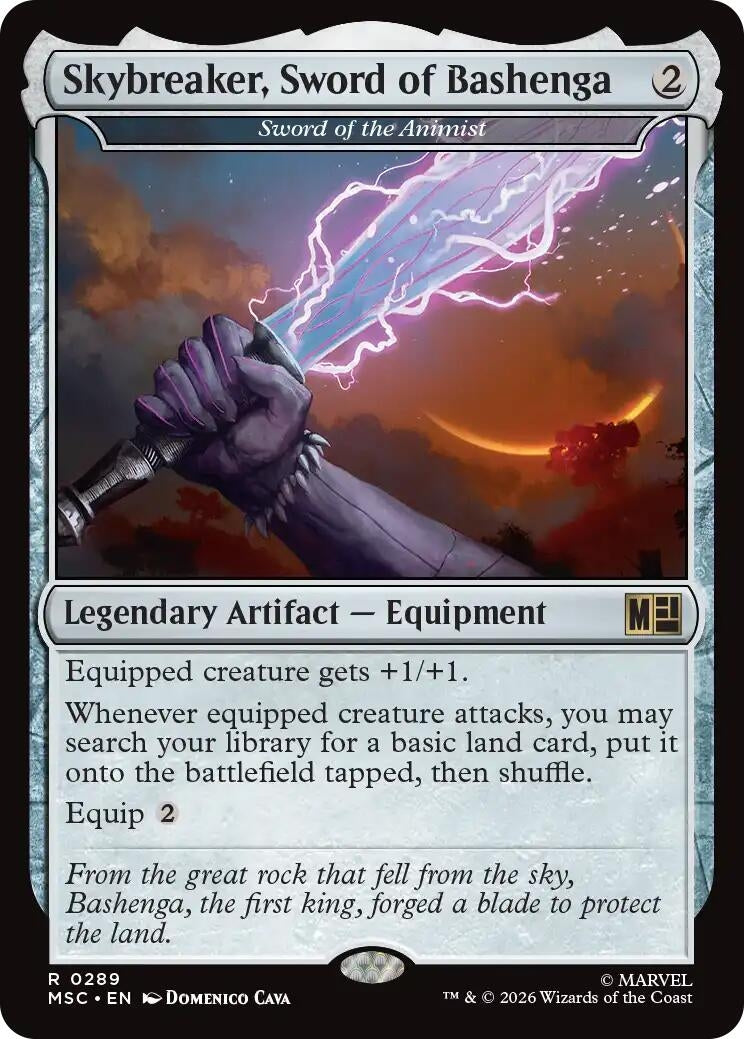 Image for Skybreaker, Sword of Bashenga - Sword of the Animist (289) (Commander: Marvel Super Heroes) - Magic: The Gathering