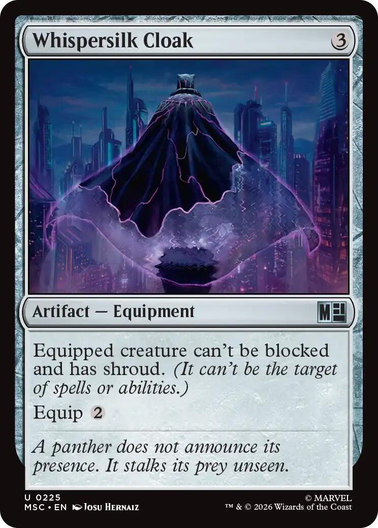 Image for Whispersilk Cloak (Surge Foil) (225) (Commander: Marvel Super Heroes) - Magic: The Gathering