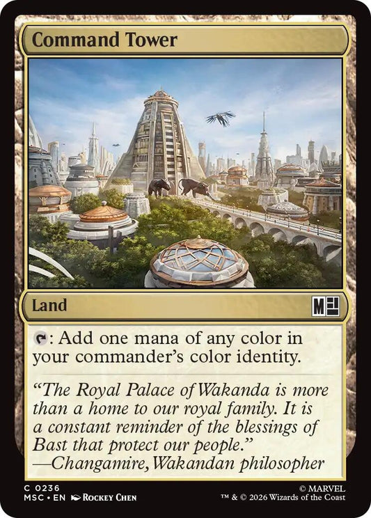Image for Command Tower (0236) (Surge Foil) (236) (Commander: Marvel Super Heroes) - Magic: The Gathering