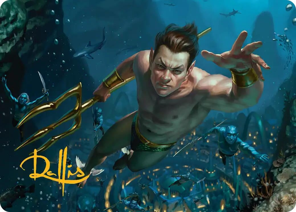 Image for Namor the Sub-Mariner Art Card (Gold-Stamped Signature) (6) (Art Series: Marvel Super Heroes) - Magic: The Gathering