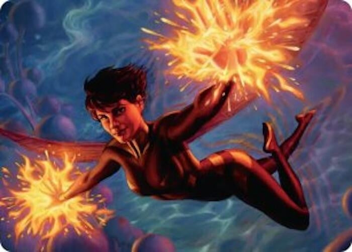 Image for The Wasp, Winsome Avenger Art Card (32) (Art Series: Marvel Super Heroes) - Magic: The Gathering