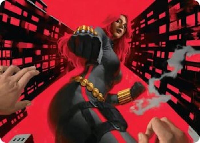 Image for Black Widow, Deadly Hunter Art Card (42) (Art Series: Marvel Super Heroes) - Magic: The Gathering
