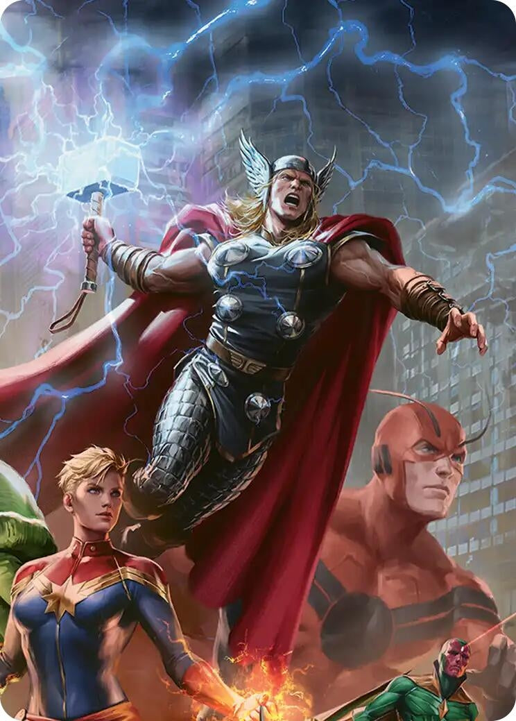 Image for Thor, Guardian of Midgard Art Card (3) (Art Series: Marvel Super Heroes) - Magic: The Gathering
