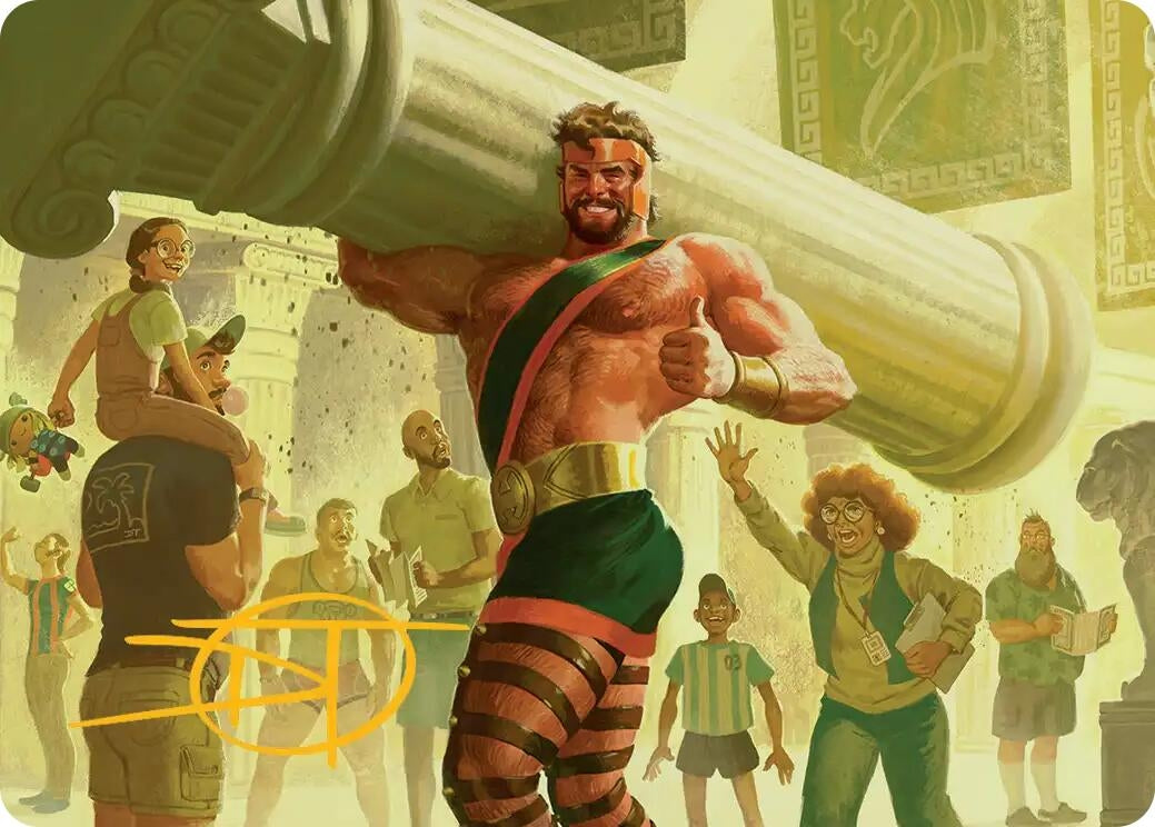 Image for Hercules, Prince of Power Art Card (Gold-Stamped Signature) (13) (Art Series: Marvel Super Heroes) - Magic: The Gathering