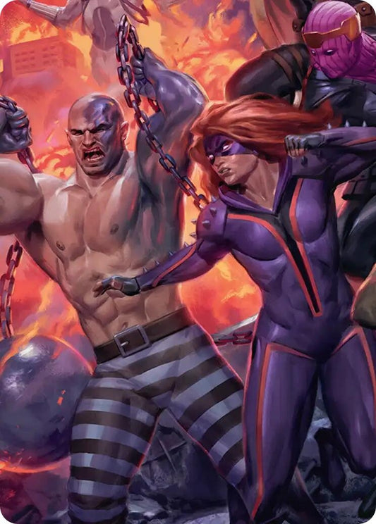 Image for Absorbing Man and Titania Art Card (10) (Art Series: Marvel Super Heroes) - Magic: The Gathering