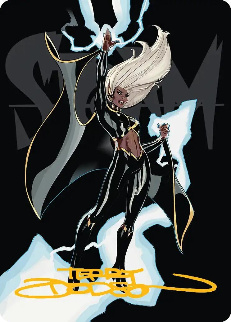 Image for Storm, Windrider Art Card (Gold-Stamped Signature) (30) (Art Series: Marvel Super Heroes) - Magic: The Gathering