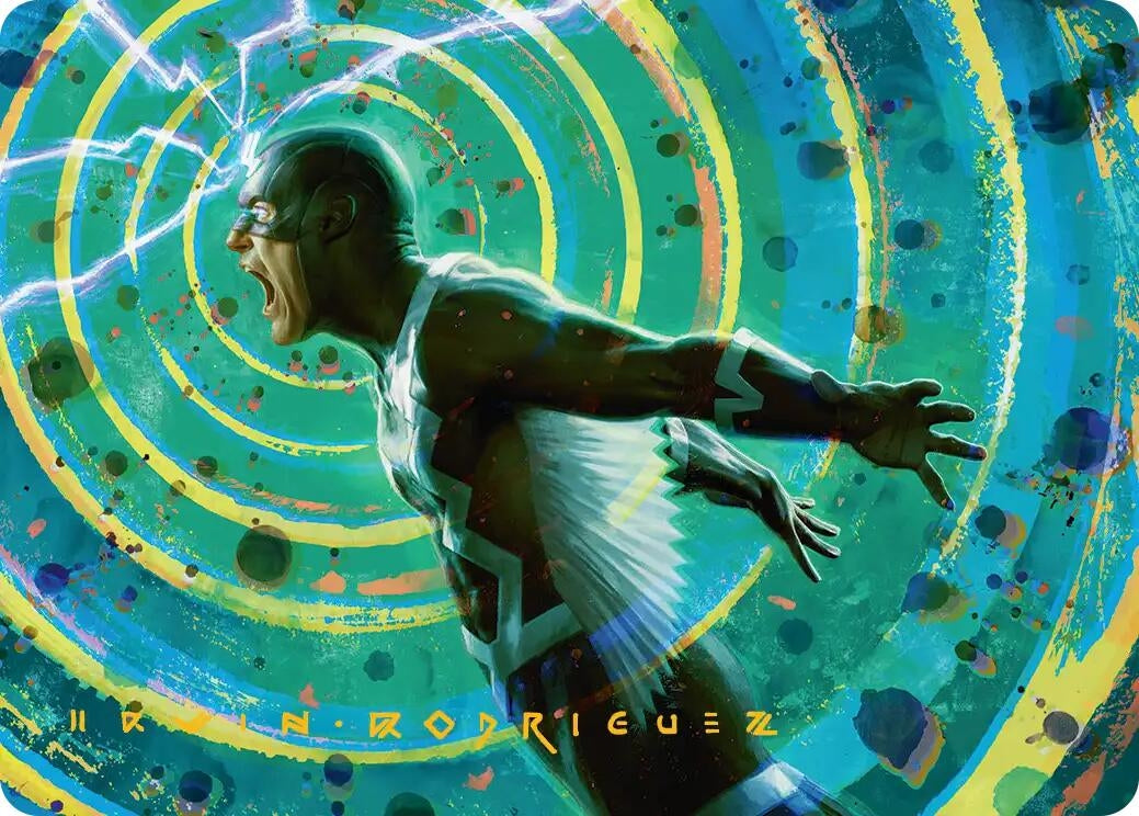 Image for Black Bolt, Inhuman King Art Card (Gold-Stamped Signature) (35) (Art Series: Marvel Super Heroes) - Magic: The Gathering