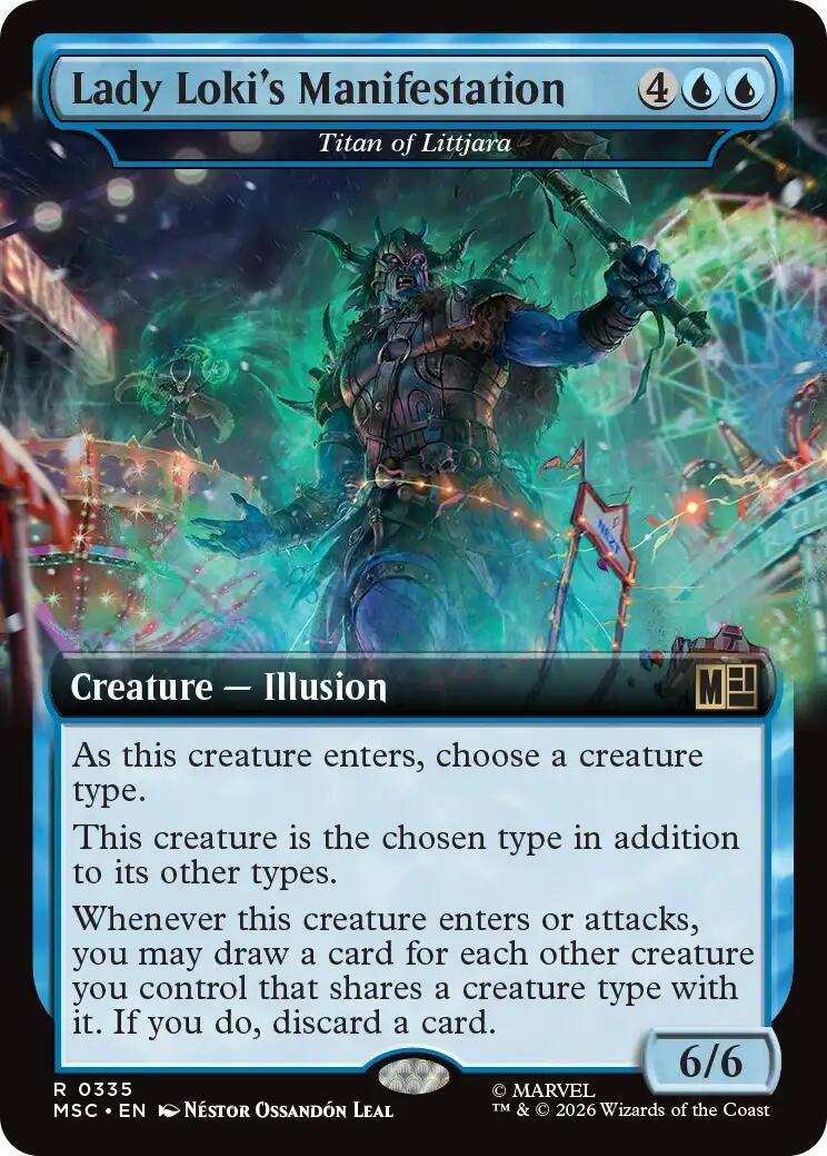 Image for Lady Loki's Manifestation - Titan of Littjara (Extended Art) (335) (Commander: Marvel Super Heroes) (MSC) - Magic: The Gathering