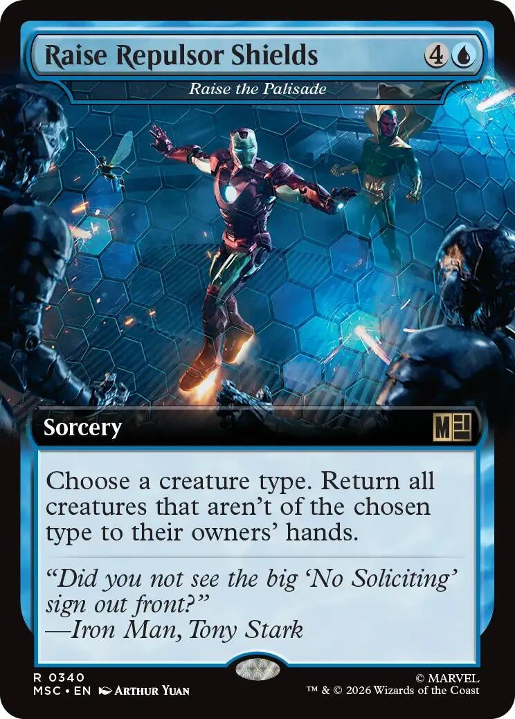 Image for Raise Repulsor Shields - Raise the Palisade (Extended Art) (340) (Commander: Marvel Super Heroes) (MSC) - Magic: The Gathering