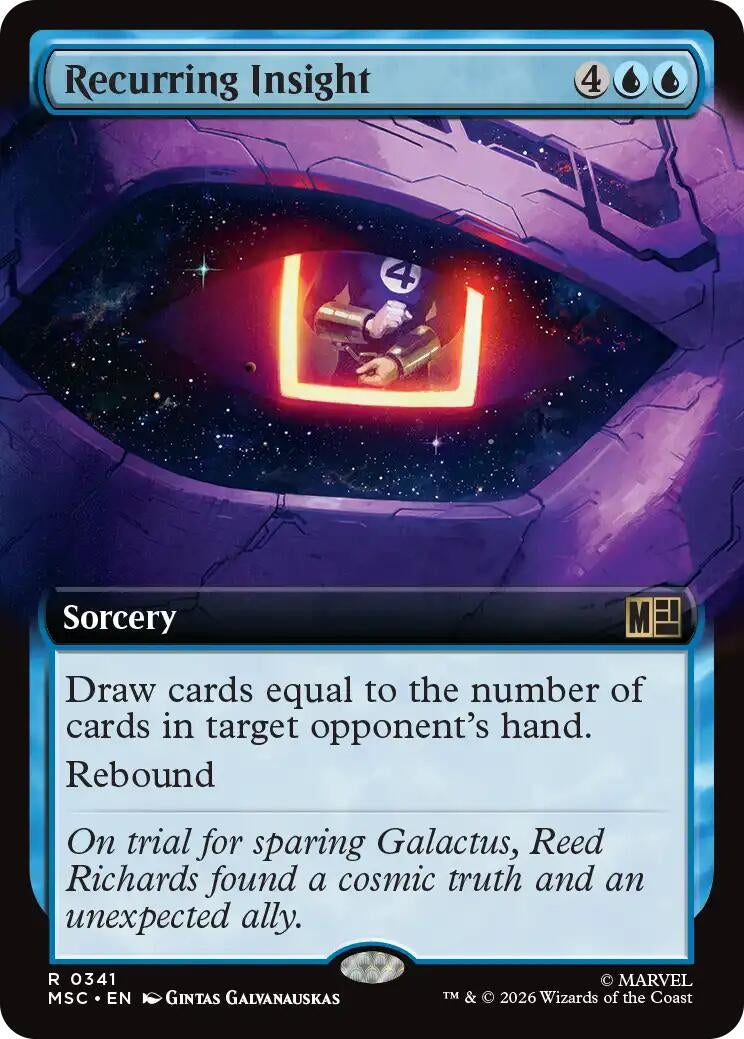 Image for Recurring Insight (Extended Art) (341) (Commander: Marvel Super Heroes) (MSC) - Magic: The Gathering