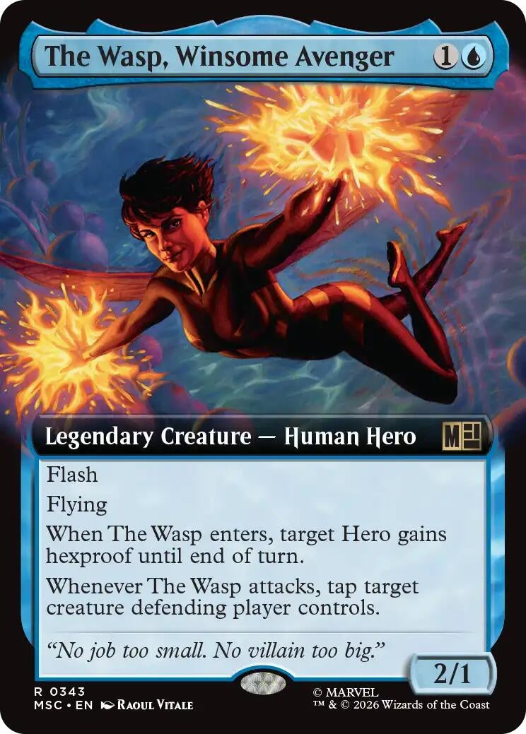 Image for The Wasp, Winsome Avenger (Extended Art) (343) (Commander: Marvel Super Heroes) (MSC) - Magic: The Gathering