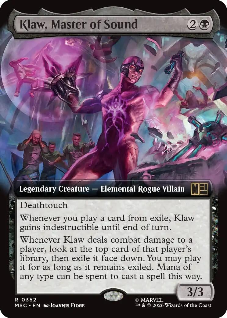 Image for Klaw, Master of Sound (Extended Art) (352) (Commander: Marvel Super Heroes) (MSC) - Magic: The Gathering