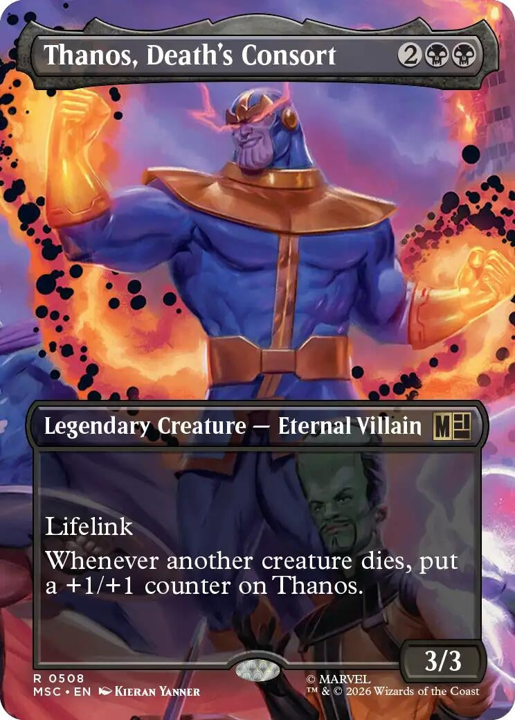 Image for Thanos, Death's Consort (Borderless) (508) (Commander: Marvel Super Heroes) (MSC) - Magic: The Gathering