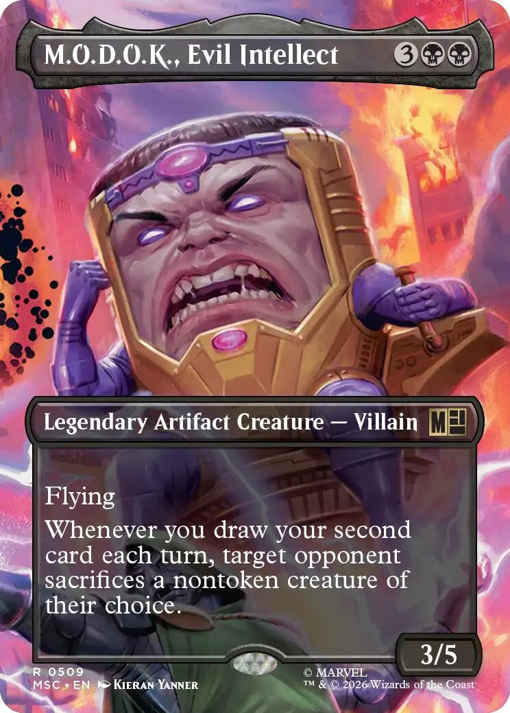 Image for M.O.D.O.K., Evil Intellect (Borderless) (509) (Commander: Marvel Super Heroes) (MSC) - Magic: The Gathering