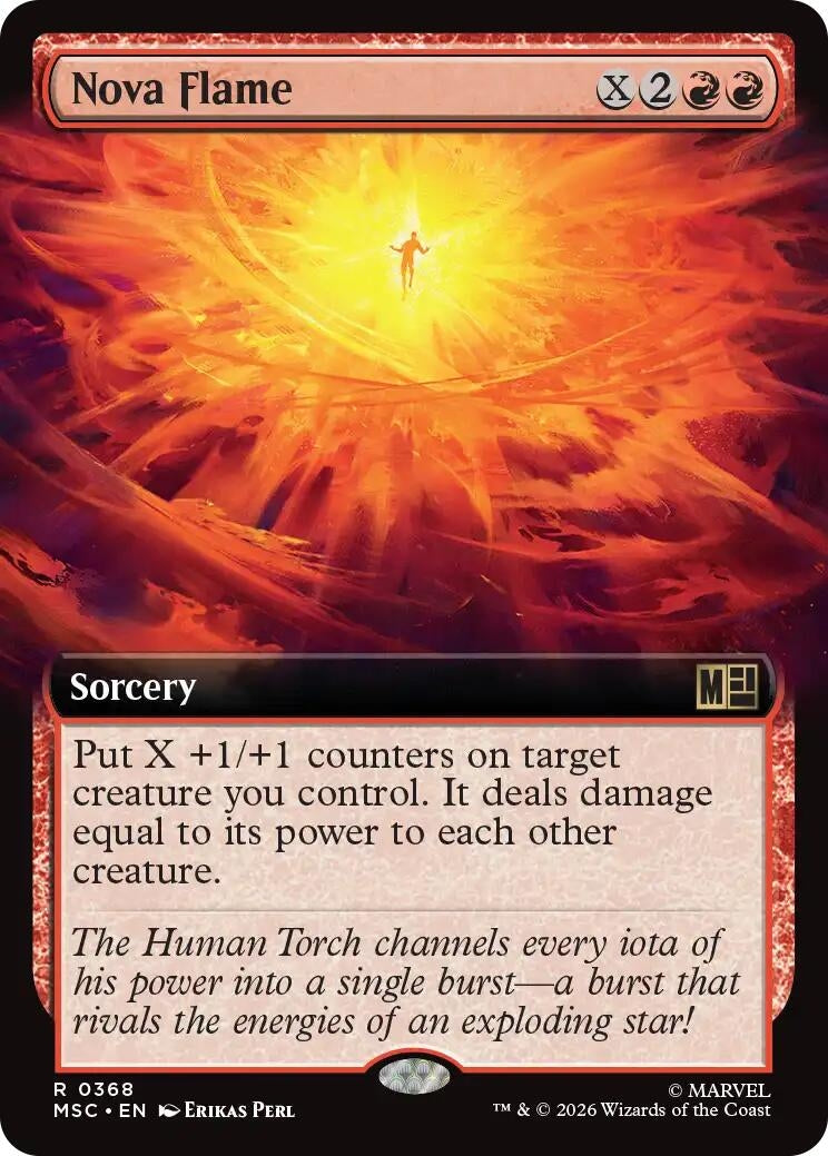 Image for Nova Flame (Extended Art) (368) (Commander: Marvel Super Heroes) (MSC) - Magic: The Gathering