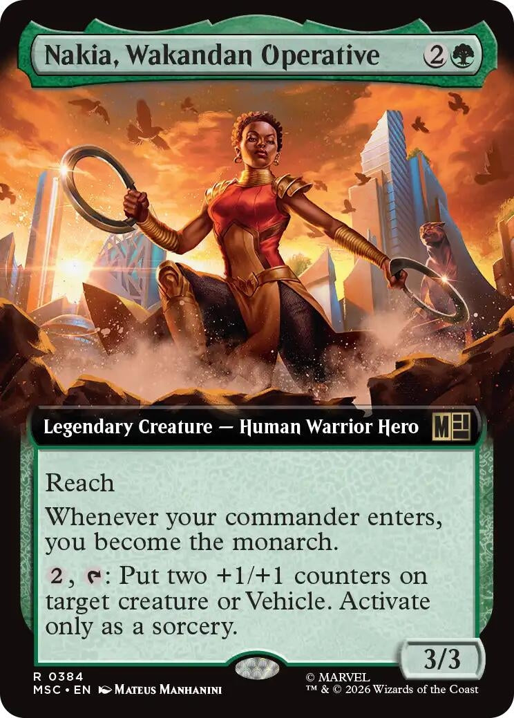 Image for Nakia, Wakandan Operative (Extended Art) (384) (Commander: Marvel Super Heroes) (MSC) - Magic: The Gathering