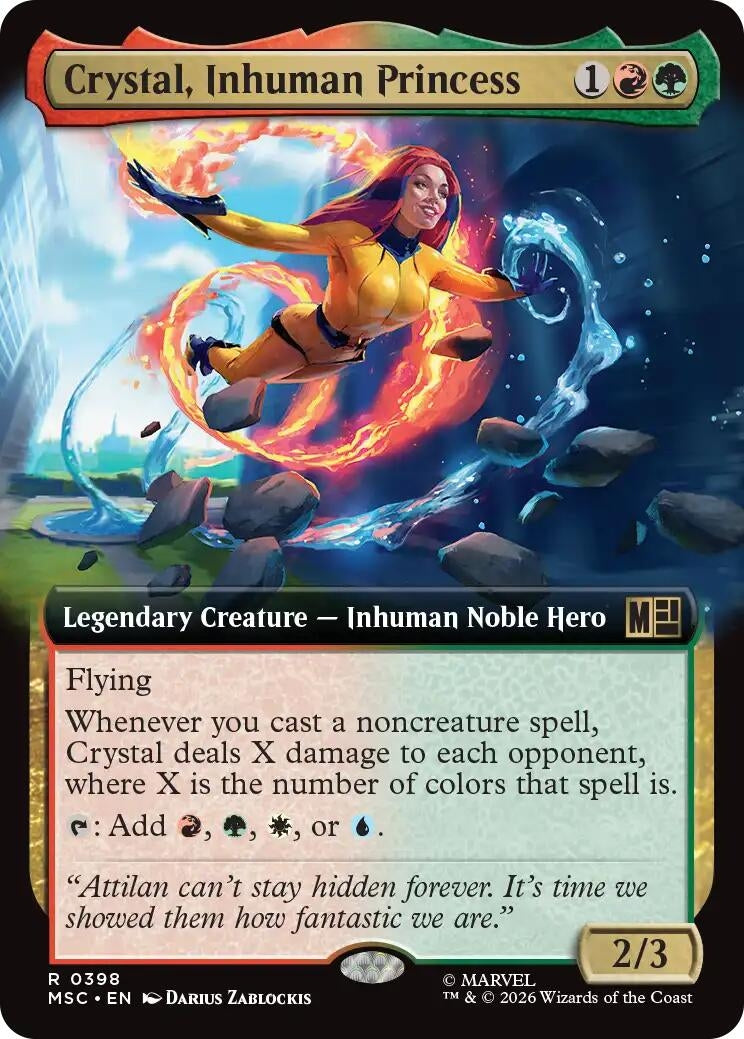 Image for Crystal, Inhuman Princess (Extended Art) (398) (Commander: Marvel Super Heroes) (MSC) - Magic: The Gathering