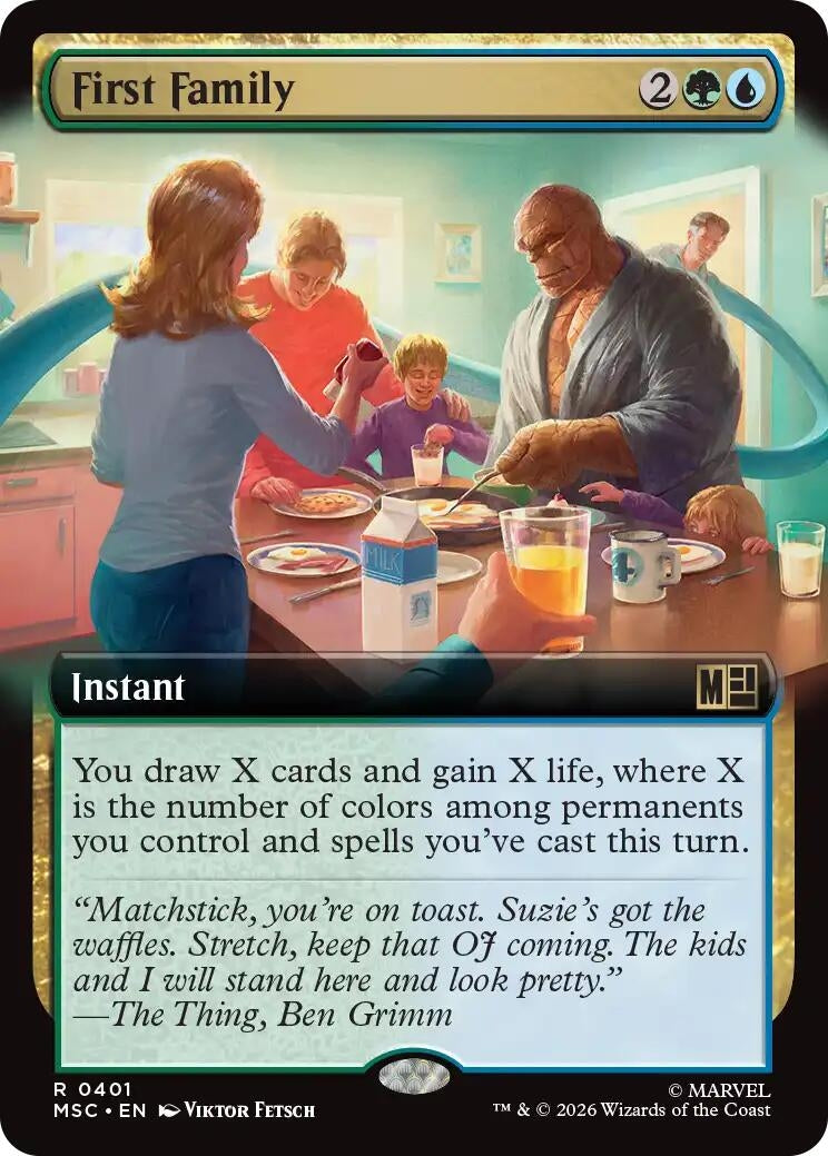 Image for First Family (Extended Art) (401) (Commander: Marvel Super Heroes) (MSC) - Magic: The Gathering
