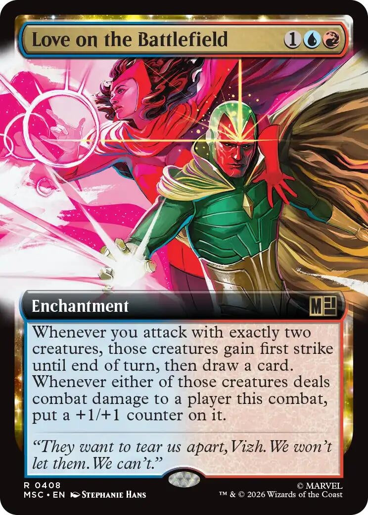 Image for Love on the Battlefield (Extended Art) (408) (Commander: Marvel Super Heroes) (MSC) - Magic: The Gathering