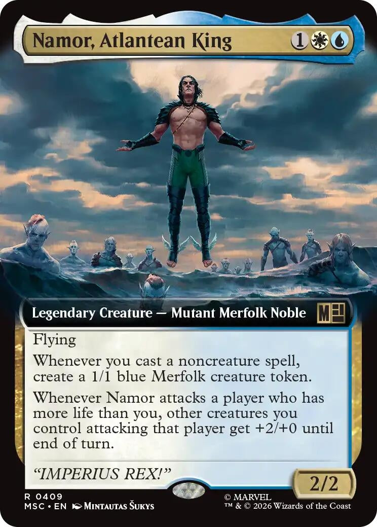 Image for Namor, Atlantean King (Extended Art) (409) (Commander: Marvel Super Heroes) (MSC) - Magic: The Gathering