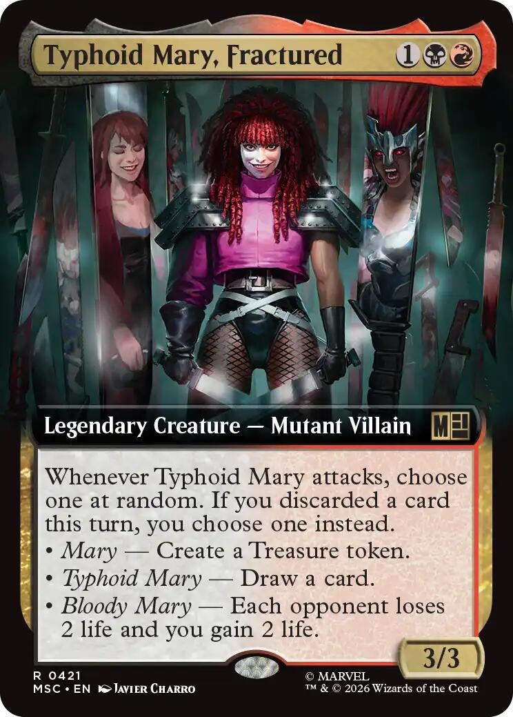 Image for Typhoid Mary, Fractured (Extended Art) (421) (Commander: Marvel Super Heroes) (MSC) - Magic: The Gathering