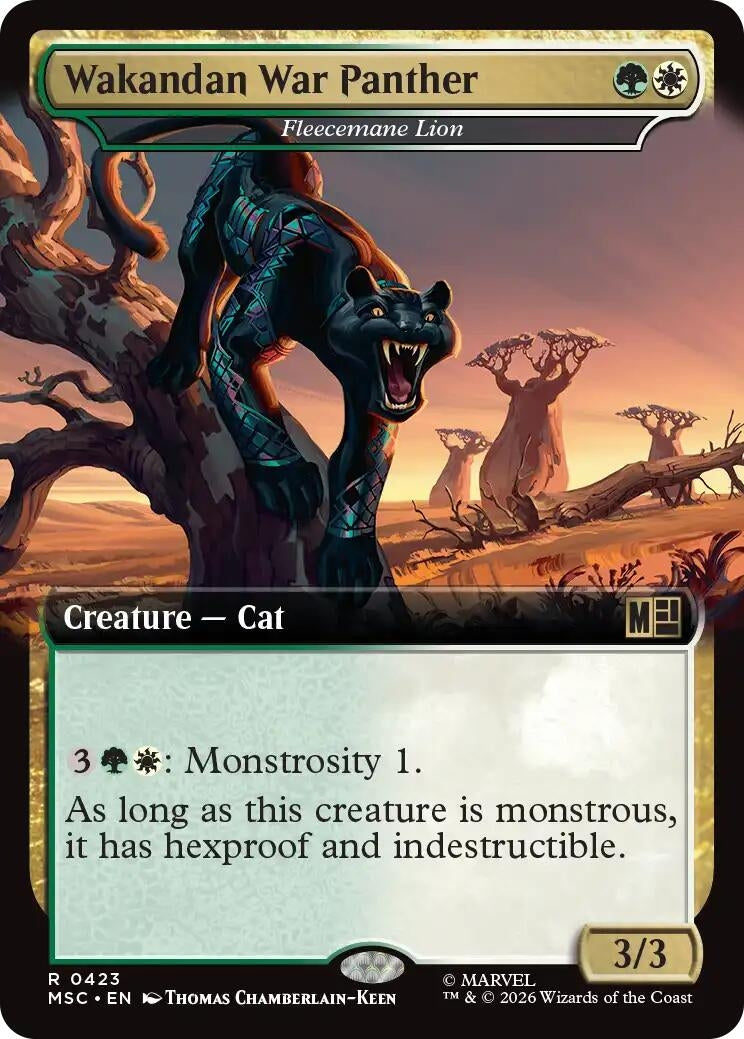 Image for Wakandan War Panther - Fleecemane Lion (Extended Art) (423) (Commander: Marvel Super Heroes) (MSC) - Magic: The Gathering