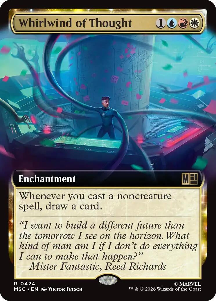 Image for Whirlwind of Thought (Extended Art) (424) (Commander: Marvel Super Heroes) (MSC) - Magic: The Gathering