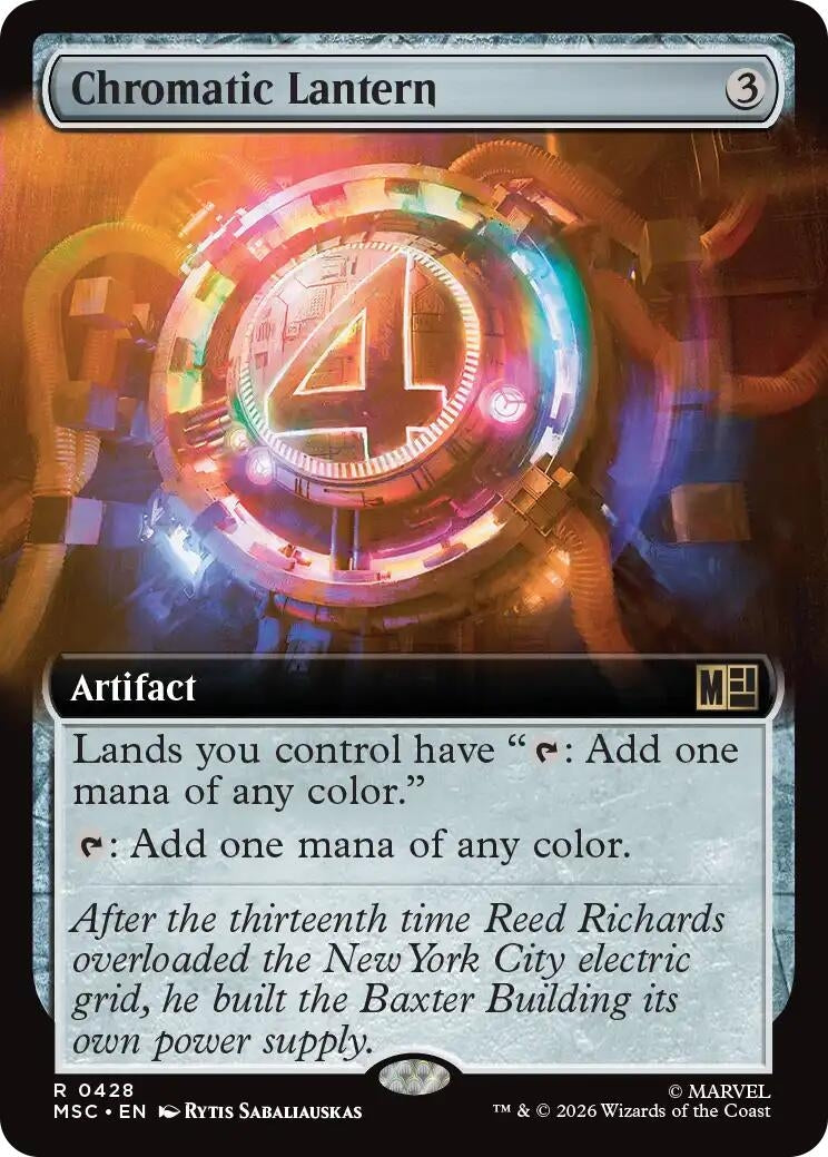 Image for Chromatic Lantern (Extended Art) (428) (Commander: Marvel Super Heroes) (MSC) - Magic: The Gathering