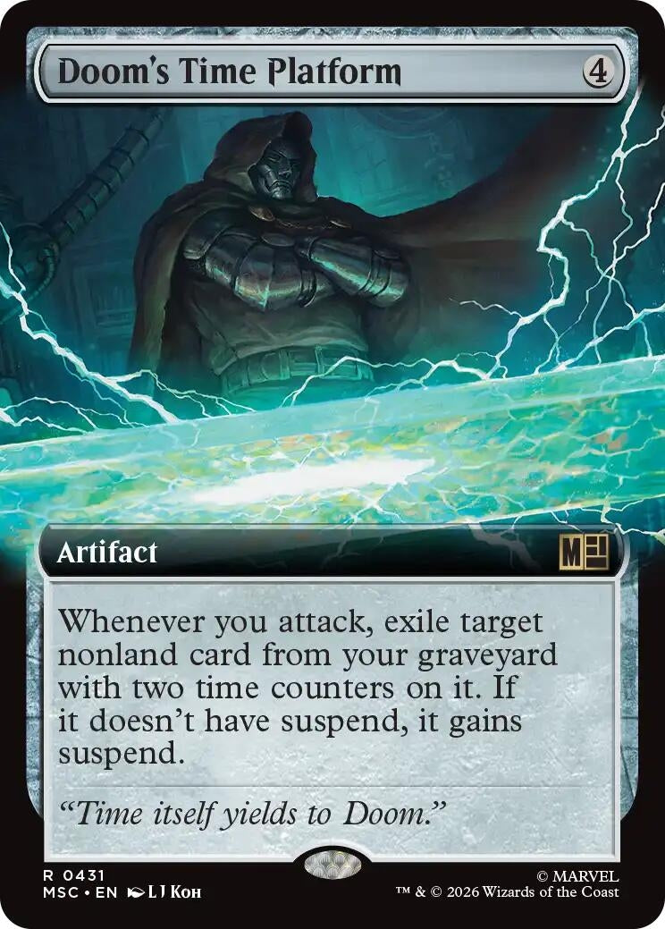 Image for Doom's Time Platform (Extended Art) (431) (Commander: Marvel Super Heroes) (MSC) - Magic: The Gathering
