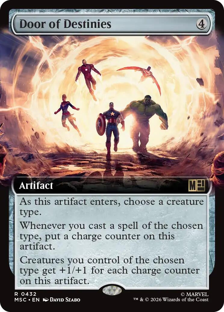 Image for Door of Destinies (Extended Art) (432) (Commander: Marvel Super Heroes) (MSC) - Magic: The Gathering