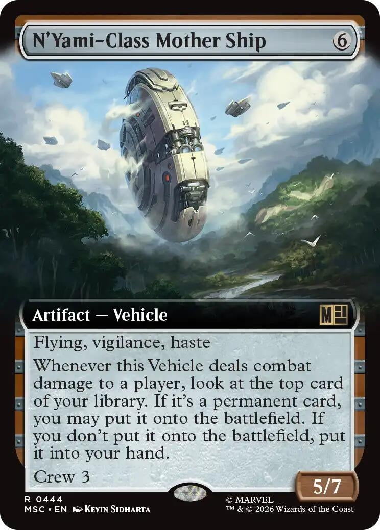 Image for N'Yami-Class Mother Ship (Extended Art) (444) (Commander: Marvel Super Heroes) (MSC) - Magic: The Gathering