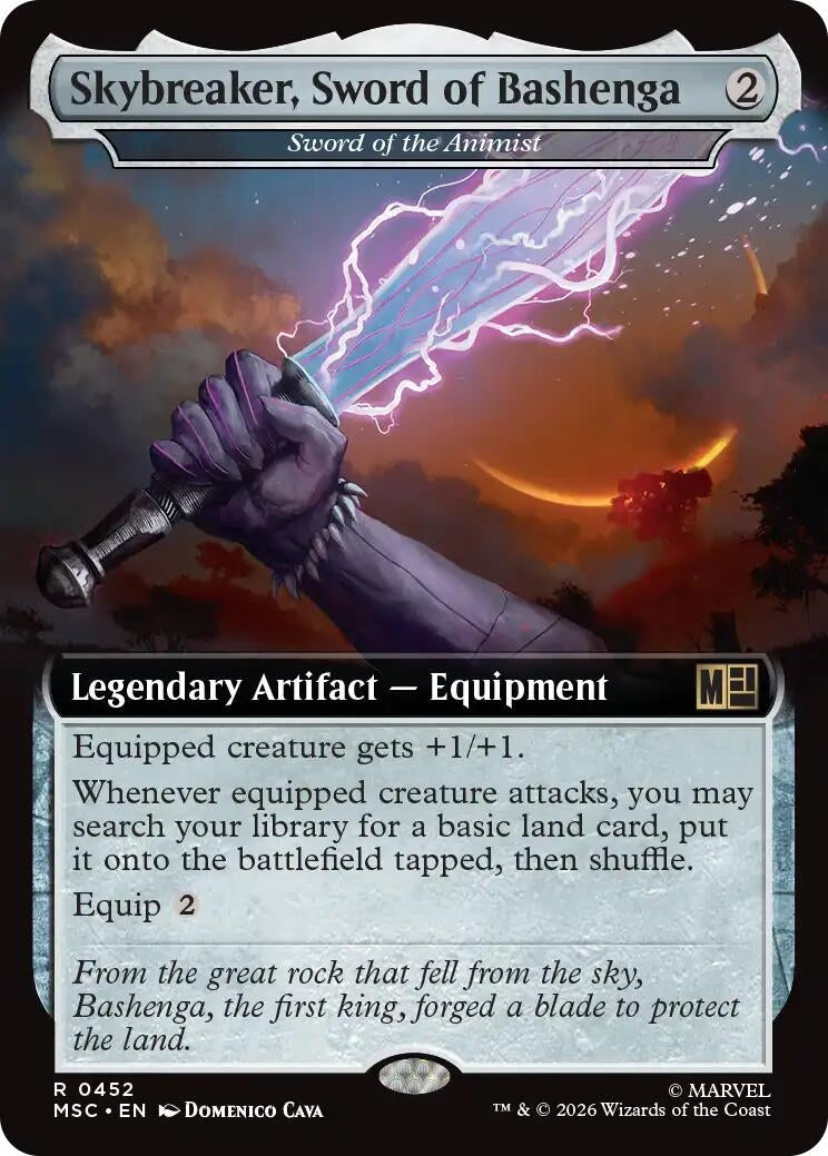 Image for Skybreaker, Sword of Bashenga - Sword of the Animist (Extended Art) (452) (Commander: Marvel Super Heroes) (MSC) - Magic: The Gathering