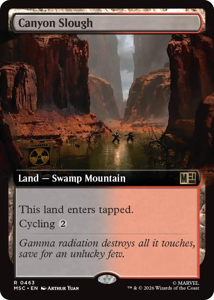 Image for Canyon Slough (Extended Art) (463) (Commander: Marvel Super Heroes) (MSC) - Magic: The Gathering