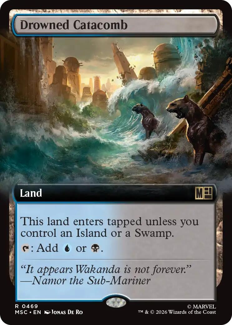 Image for Drowned Catacomb (Extended Art) (469) (Commander: Marvel Super Heroes) (MSC) - Magic: The Gathering