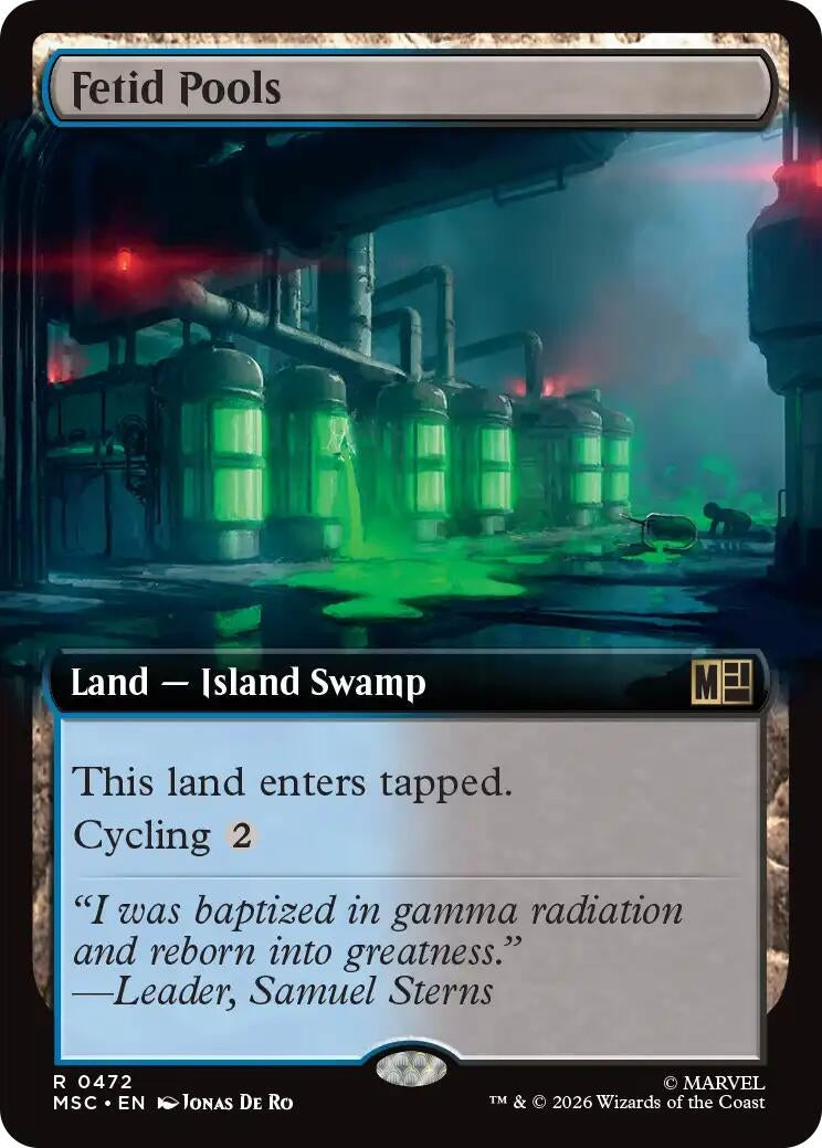 Image for Fetid Pools (Extended Art) (472) (Commander: Marvel Super Heroes) (MSC) - Magic: The Gathering