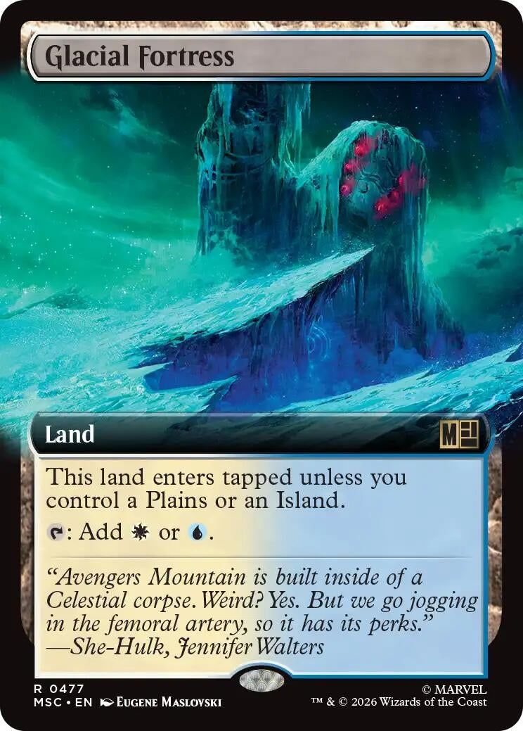 Image for Glacial Fortress (Extended Art) (477) (Commander: Marvel Super Heroes) (MSC) - Magic: The Gathering