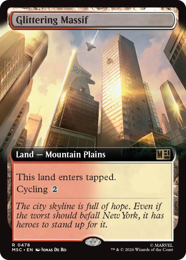 Image for Glittering Massif (Extended Art) (478) (Commander: Marvel Super Heroes) (MSC) - Magic: The Gathering