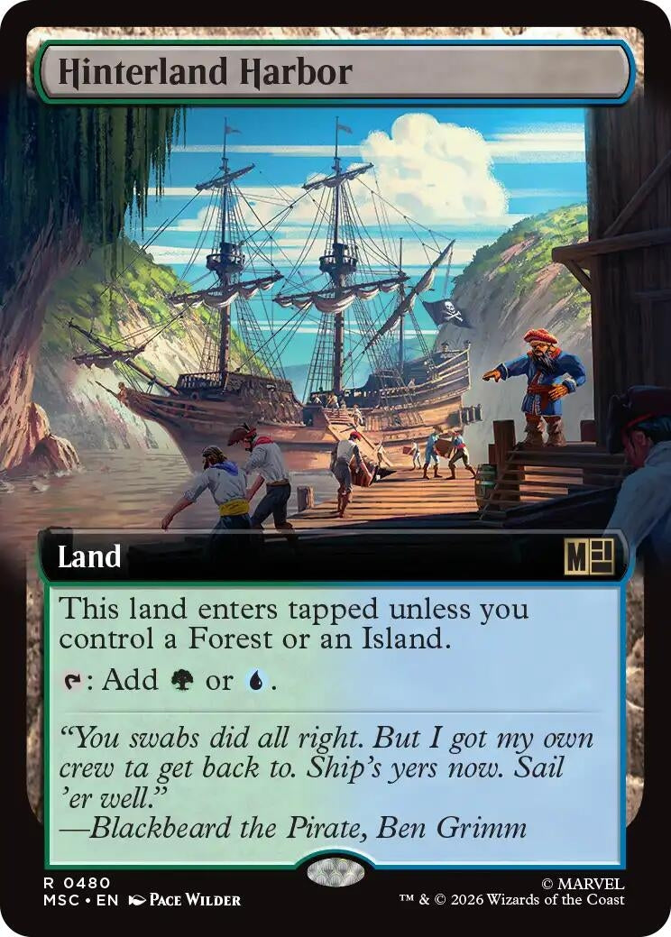 Image for Hinterland Harbor (Extended Art) (480) (Commander: Marvel Super Heroes) (MSC) - Magic: The Gathering