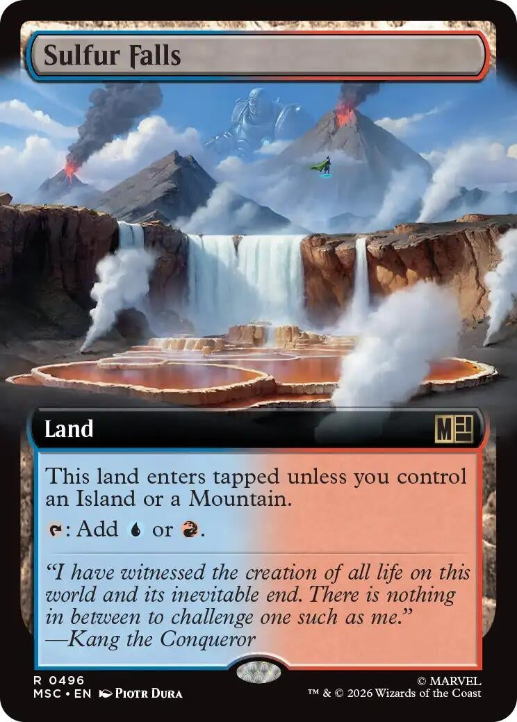 Image for Sulfur Falls (Extended Art) (496) (Commander: Marvel Super Heroes) (MSC) - Magic: The Gathering