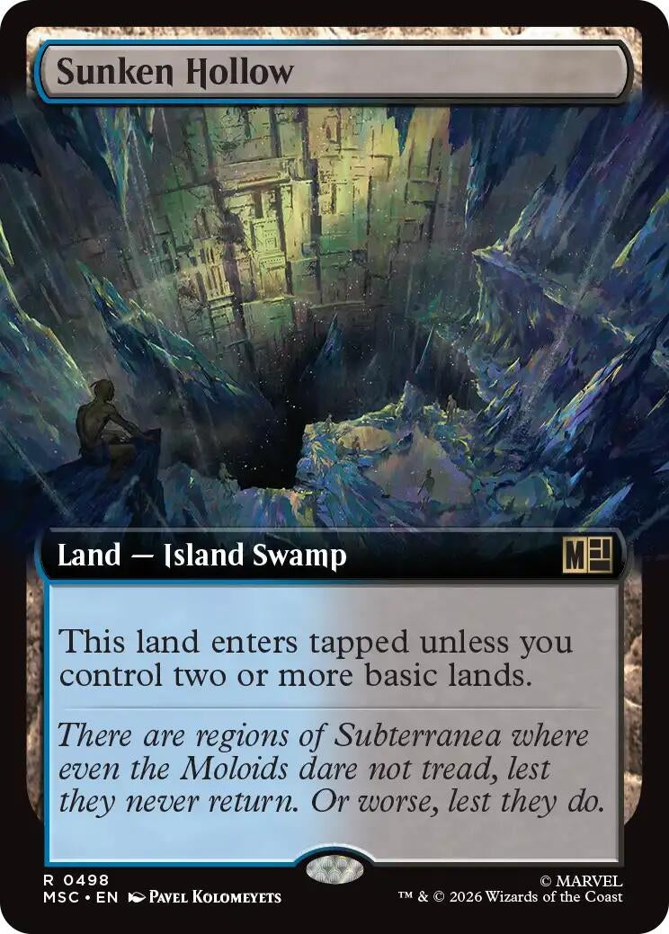 Image for Sunken Hollow (Extended Art) (498) (Commander: Marvel Super Heroes) (MSC) - Magic: The Gathering